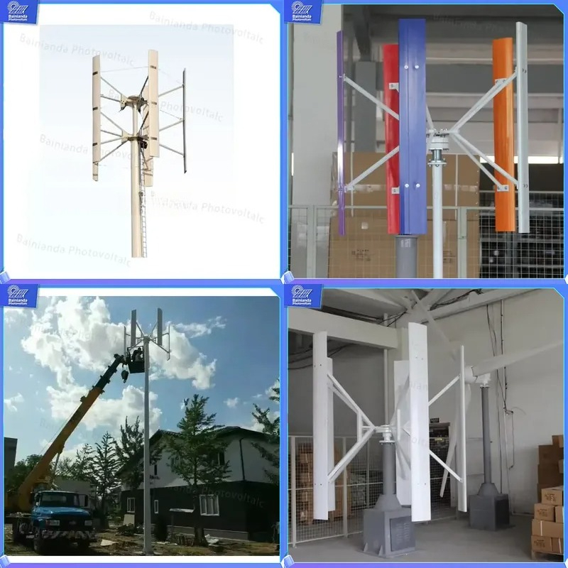 Renewable Energy Wind Solar - 500W 1kW 2kW Vertical Axis Wind