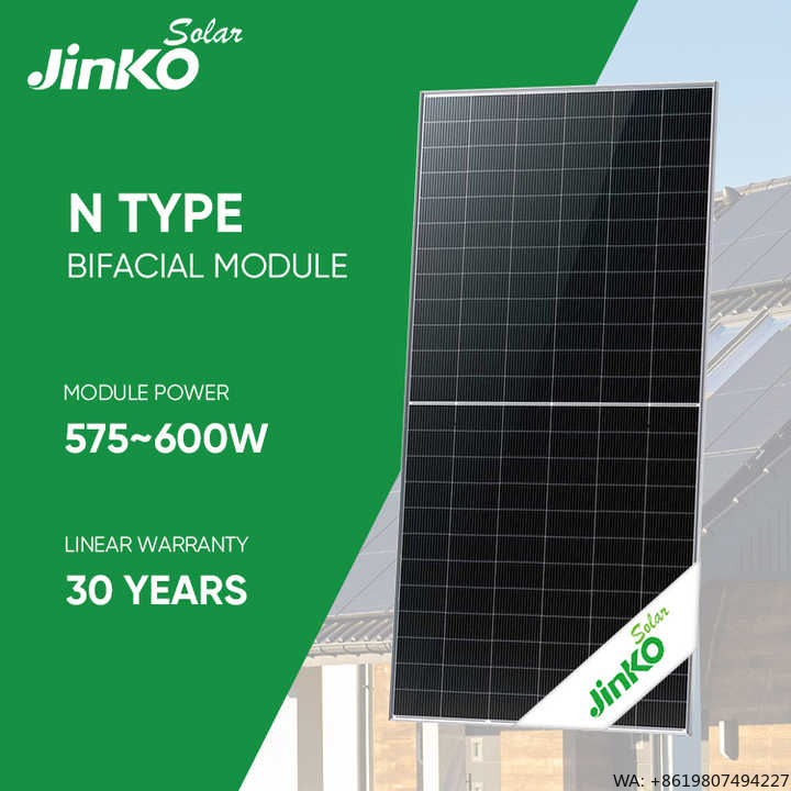 Jinko Solar Panel N-Type - JINKO N-type Solar Panel JKM575-600N-72HL4-BDV 575W