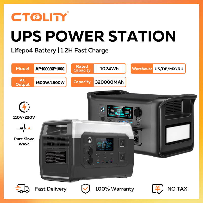 CTOLITY 1800W Portable Power S - Lifepo4 Battery Pack recension och pris