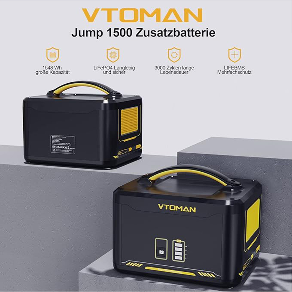 VTOMAN Jump 1500 Extra Battery - Lifepo4 Battery Pack recension och pris