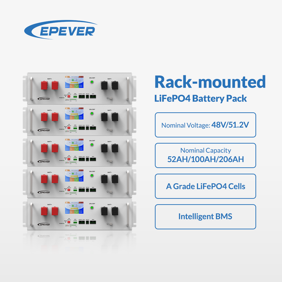 Epever 6000 Cycles 48v 51.2v 5 - Energy Storage Rack recension och pris