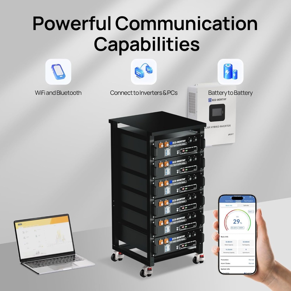 48V 100Ah LiFePO4 Lithium Batt - Energy Storage Rack recension och pris