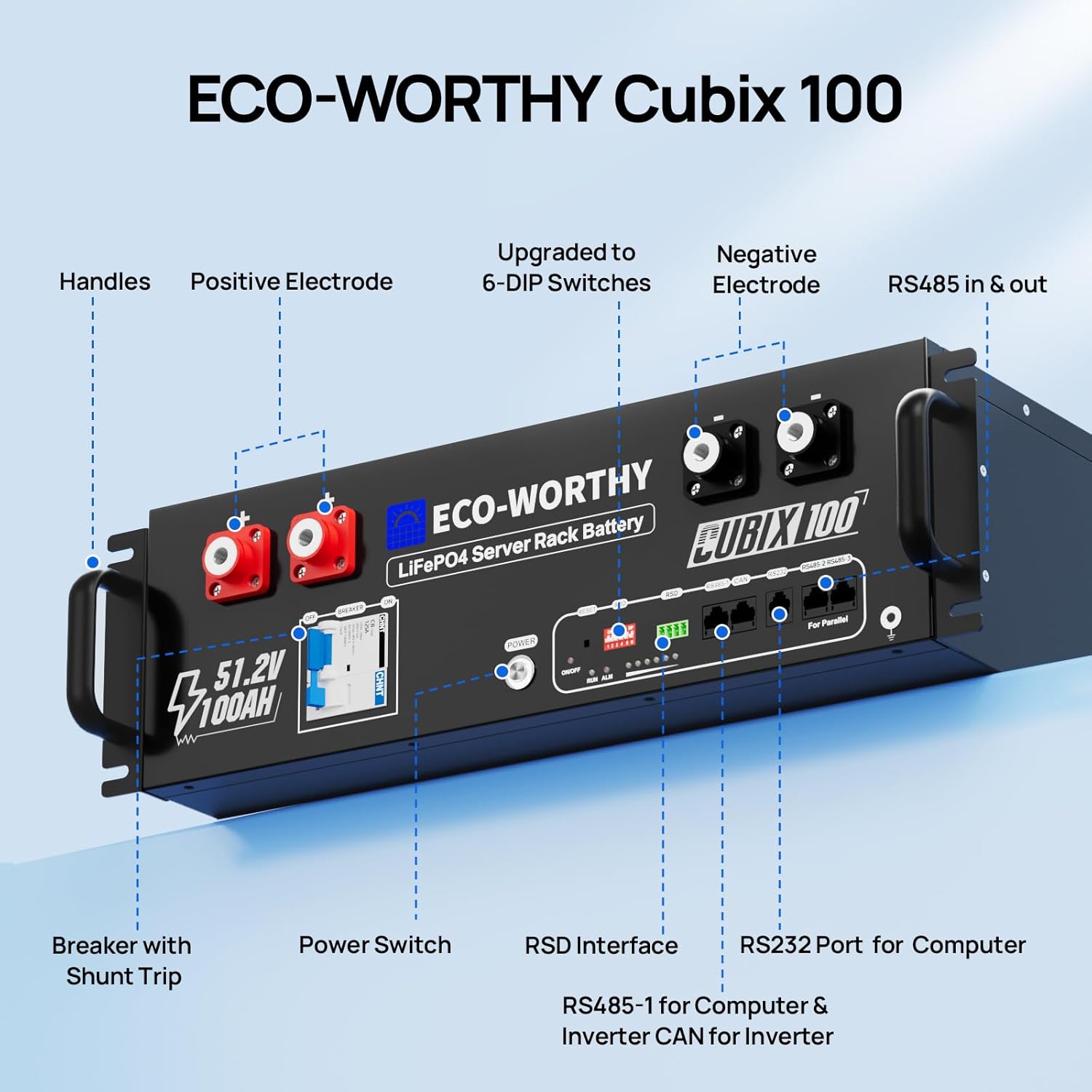 100Ah LiFePO4  Built In Blueto - Energy Storage Rack recension och pris