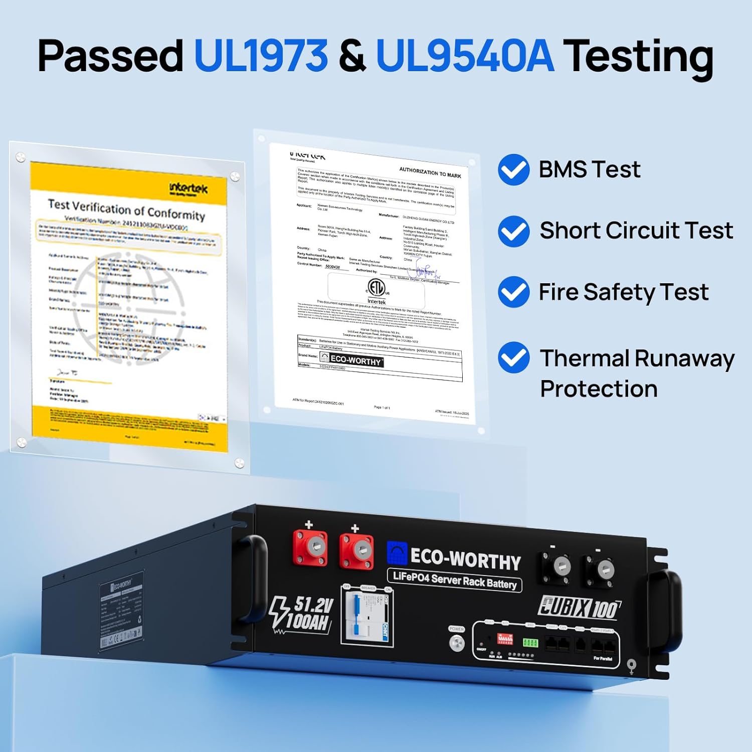 100Ah LiFePO4  Built In Blueto - Energy Storage Rack recension och pris