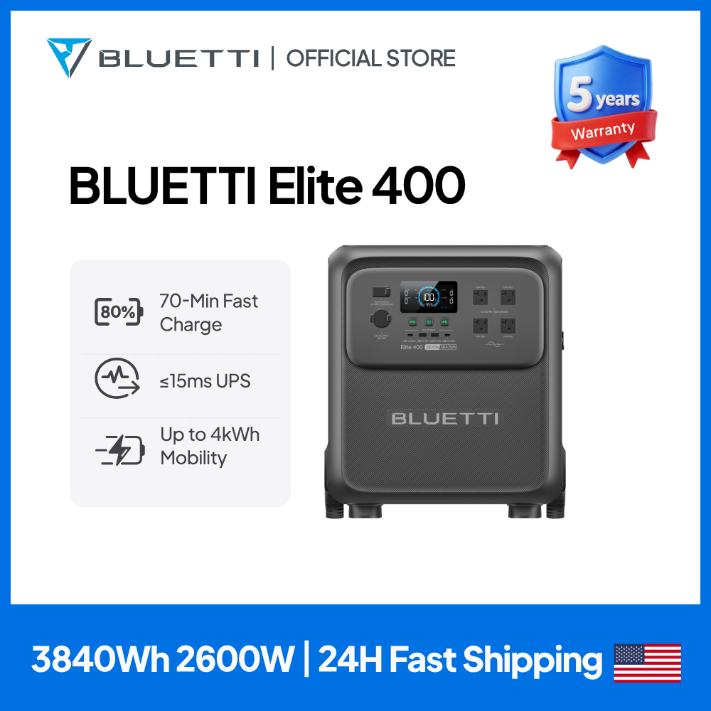 BLUETTI Elite 400 2600W 3840Wh - Lifepo4 Battery Pack recension och pris